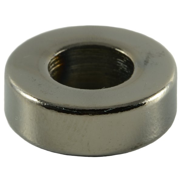 Midwest Fastener Round Spacer, Black Chrome Steel, 1/4 in Overall Lg, 3/8 in Inside Dia 34082